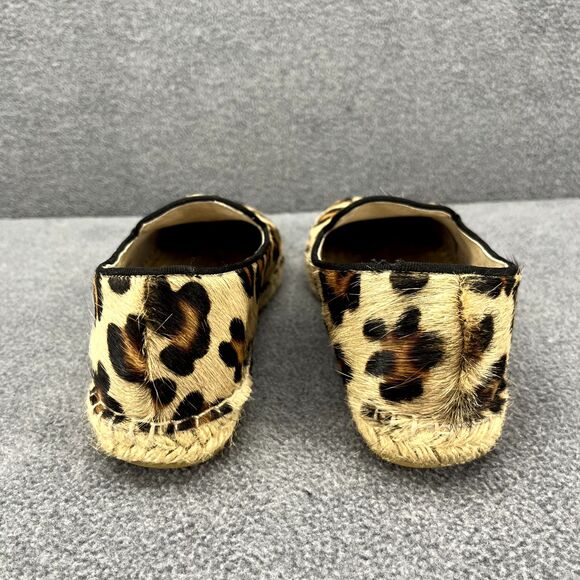 Andrea Barnes Espadrilles Flat Womens US 8.5 EU 39 Leopard Animal Print Shoes - Picture 6 of 12